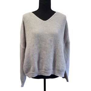 Women’s Racheal Grey Acrylic Twist Back Sweater size M
